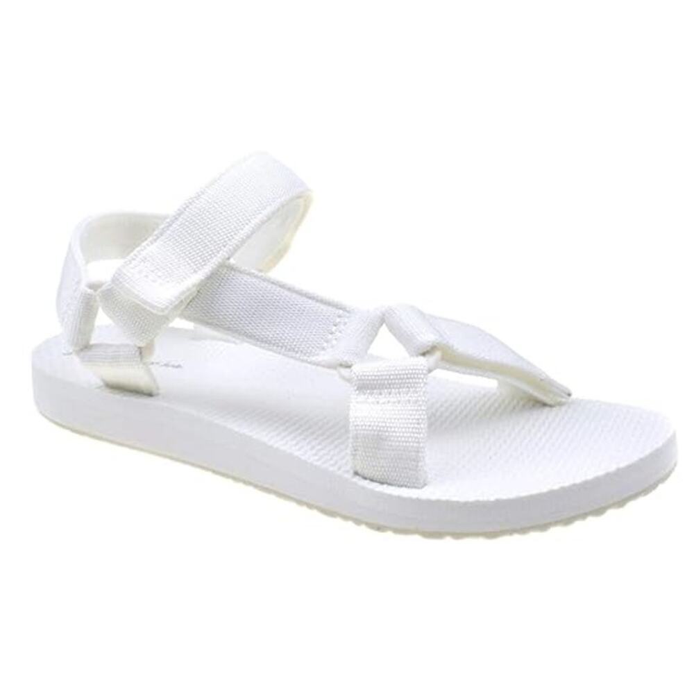 Cushionaire Women's White Adjustable Nature Strappy Sandals Size 9M